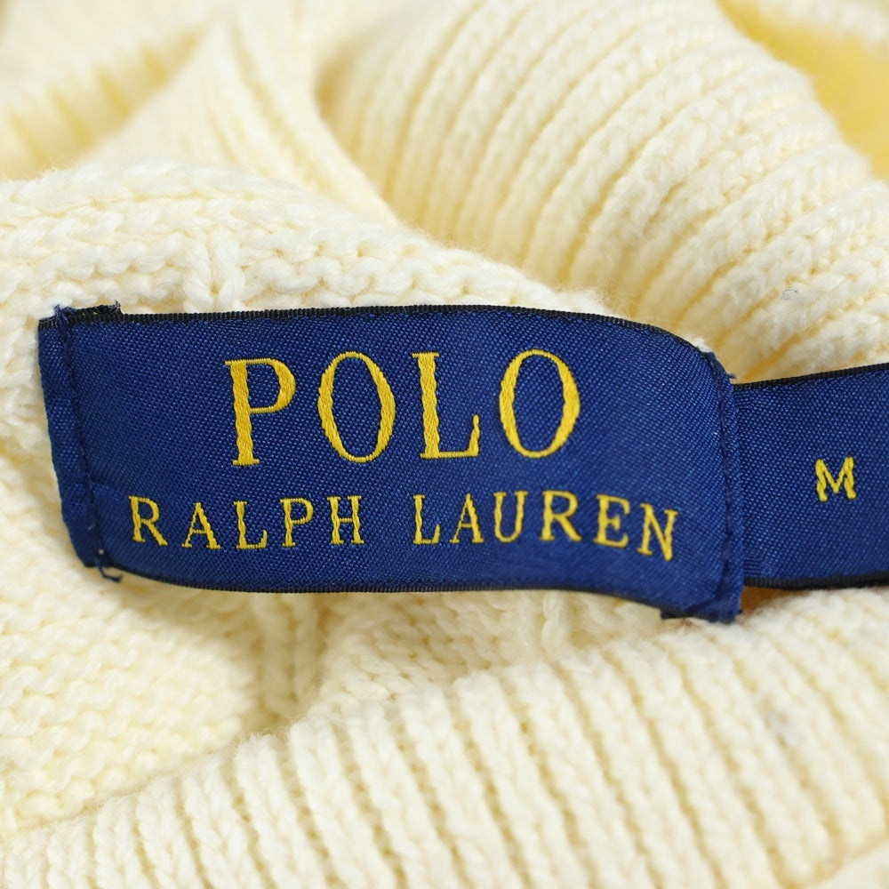 POLO RALPH LAUREN(ポロラルフローレン) タートルネック ケーブルニットセーター アイボリー