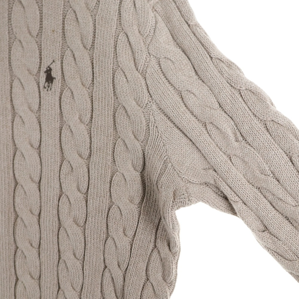 POLO RALPH LAUREN(ポロラルフローレン) ハーフジップ ケーブルニットセーター ブラウン
