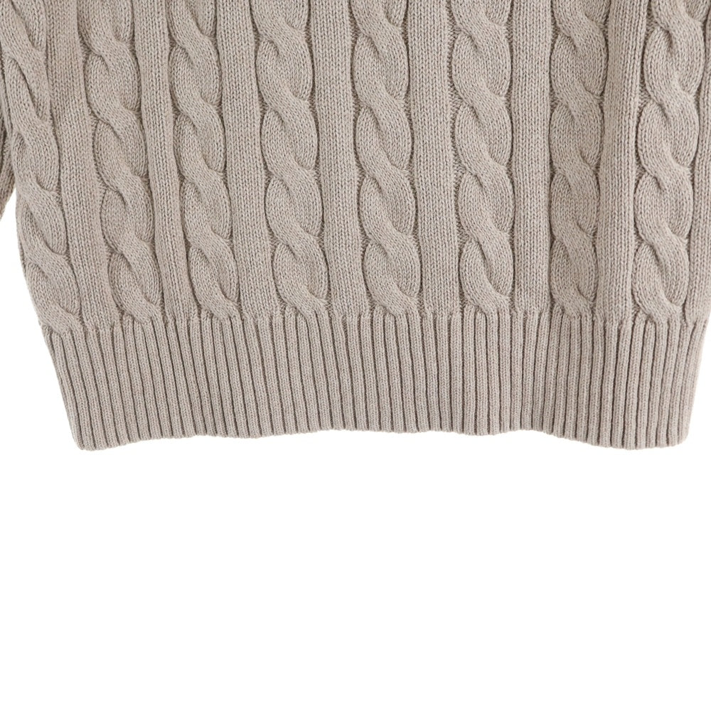 POLO RALPH LAUREN(ポロラルフローレン) ハーフジップ ケーブルニットセーター ブラウン