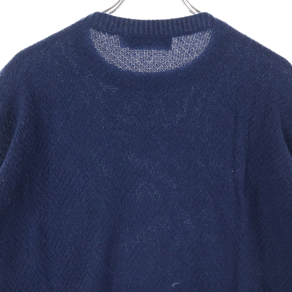 RALPH LAUREN PURPLE LABEL(ラルフローレン パープルレーベル) クルーネック ウール ニットセーター ネイビー