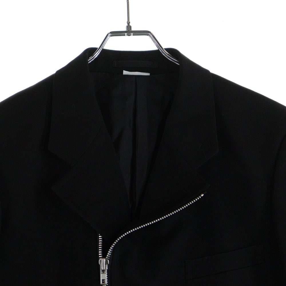 COMME des GARCONS HOMME DEUX(コムデギャルソン オムドゥ) 25AW ダブルジップアップ ウール テーラードジャケット ブラック