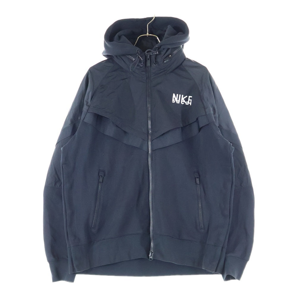 NIKE(ナイキ) 22AW ×sacai Full Zip Hoodie サカイ フルジップフーディ パーカー ブラック DQ9030-010