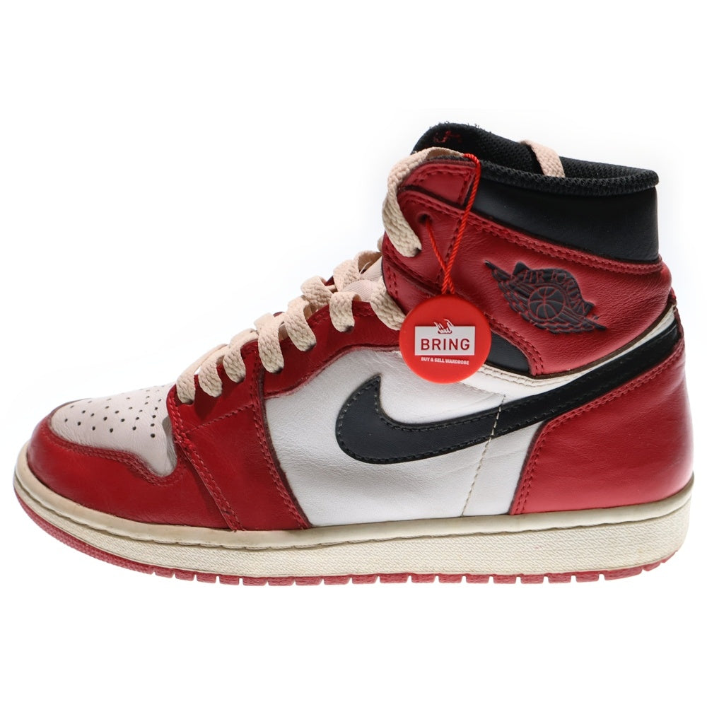 NIKE(ナイキ) 【観賞用 2015年製】 AIR JORDAN 1 RETRO HIGH CHICAGO エアジョーダン1 シカゴ ハイスニーカー レッド/ホワイト US8/26cm 555088-101