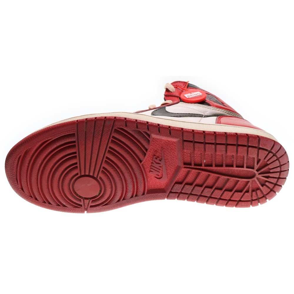 NIKE(ナイキ) 【観賞用 2015年製】 AIR JORDAN 1 RETRO HIGH CHICAGO エアジョーダン1 シカゴ ハイスニーカー レッド/ホワイト US8/26cm 555088-101