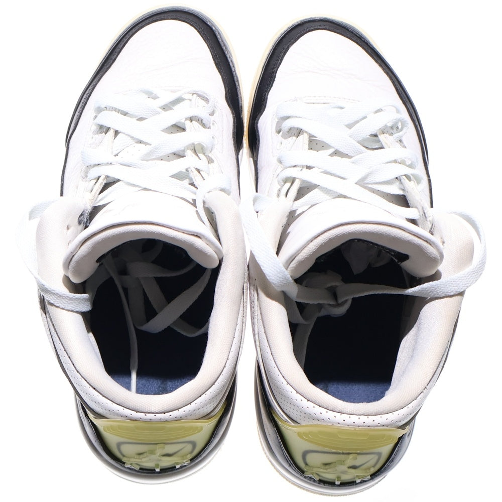 NIKE(ナイキ) ×FRAGMENT DESIGN AIR JORDAN3 RETRO SP フラグメントデザイン エアジョーダン3 ミッドカットスニーカー US7/25cm ホワイト/ブラック DA3595-100