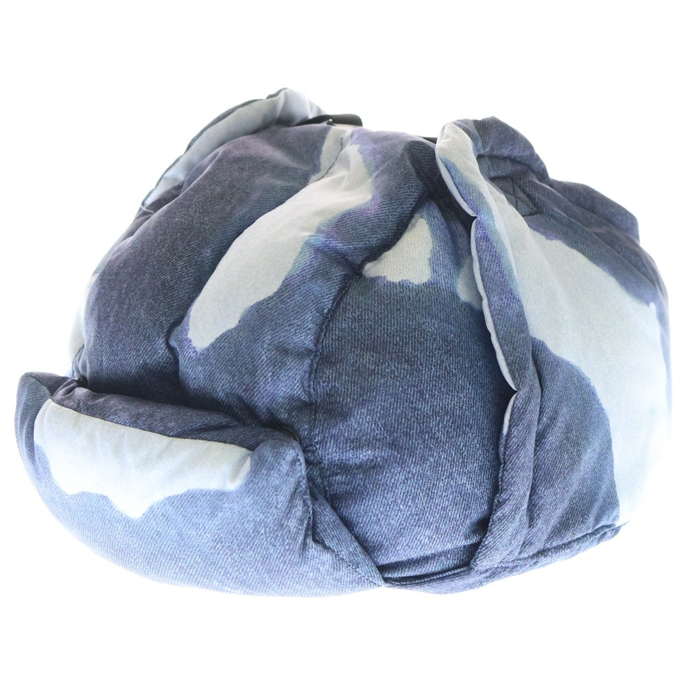 SUPREME(シュプリーム) 21AW ×THE NORTH FACE Bleached Denim Print Nuptse Trooper ブリーチドデニムプリント ヌプシ フライトキャップ 帽子 ブルー NN52151I