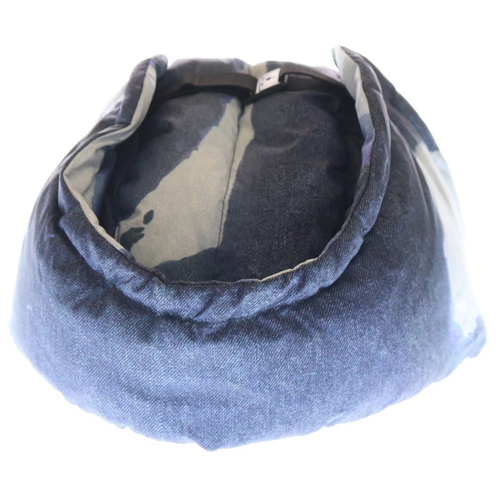 SUPREME(シュプリーム) 21AW ×THE NORTH FACE Bleached Denim Print Nuptse Trooper ブリーチドデニムプリント ヌプシ フライトキャップ 帽子 ブルー NN52151I