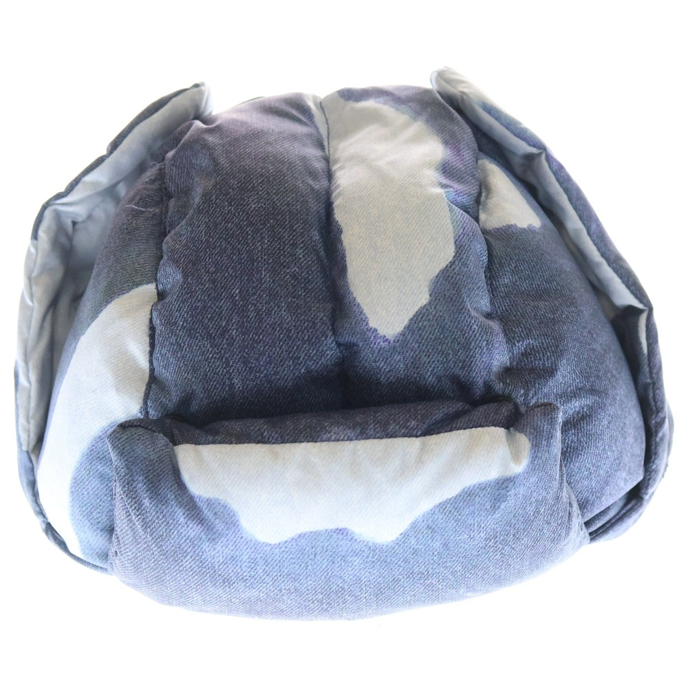 SUPREME(シュプリーム) 21AW ×THE NORTH FACE Bleached Denim Print Nuptse Trooper ブリーチドデニムプリント ヌプシ フライトキャップ 帽子 ブルー NN52151I