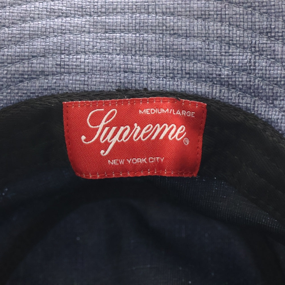 SUPREME(シュプリーム) 22SS Raffia Crusher ラフィアクラッシャー バケットハット 帽子 ライトブルー