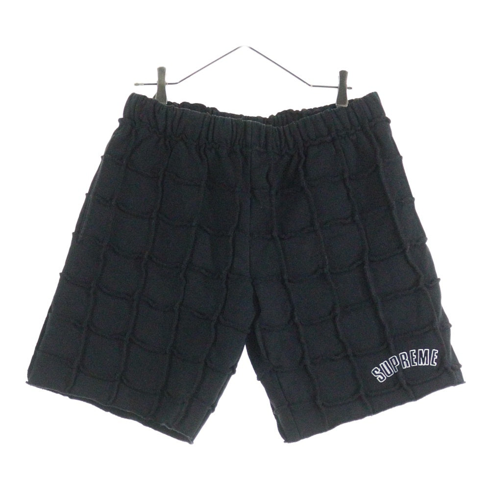 SUPREME(シュプリーム) 22SS Reverse Patchwork Sweatshort リバースパッチワーク スウェットショート ハーフパンツ ブラック
