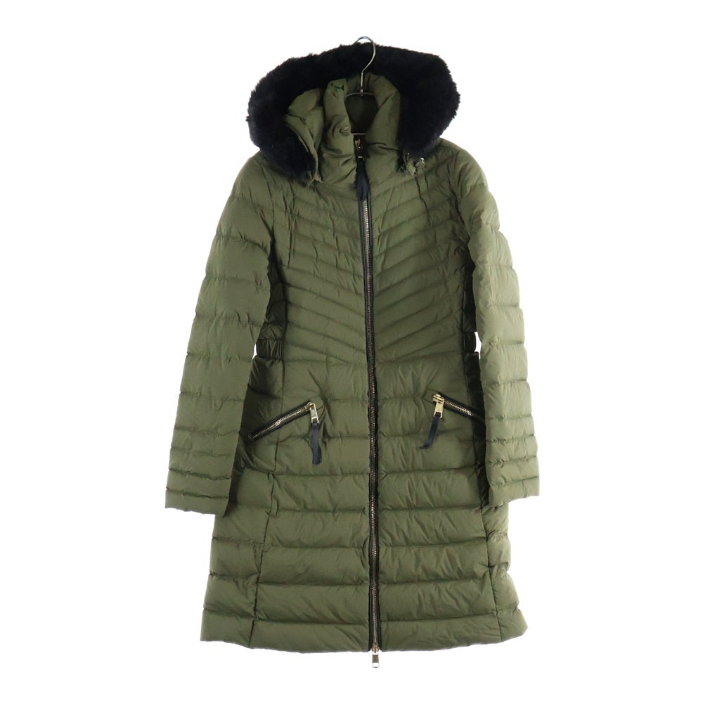 TOMMY HILFIGER(トミーヒルフィガー) ファーフード付き ナイロン ダウンコート ジャケット カーキ レディース WW0WW21015