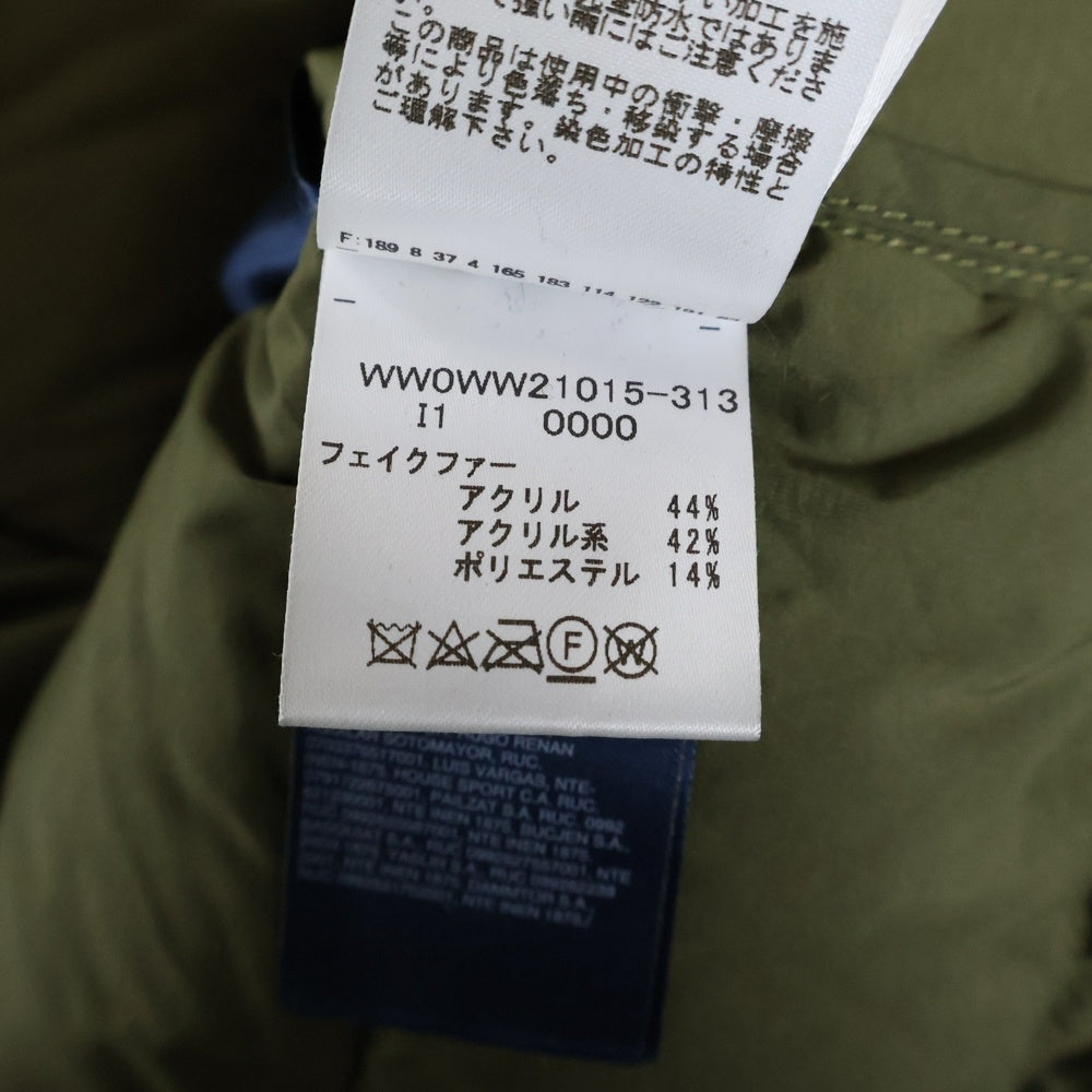 TOMMY HILFIGER(トミーヒルフィガー) ファーフード付き ナイロン ダウンコート ジャケット カーキ レディース WW0WW21015