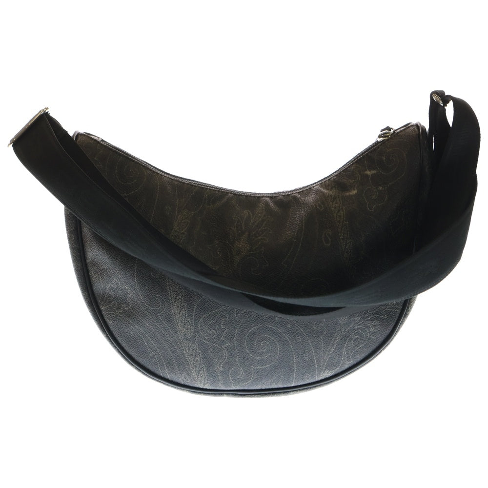 ETRO(エトロ) ペイズリー柄 レザー ショルダーバッグ ボディバッグ ブラック レディース