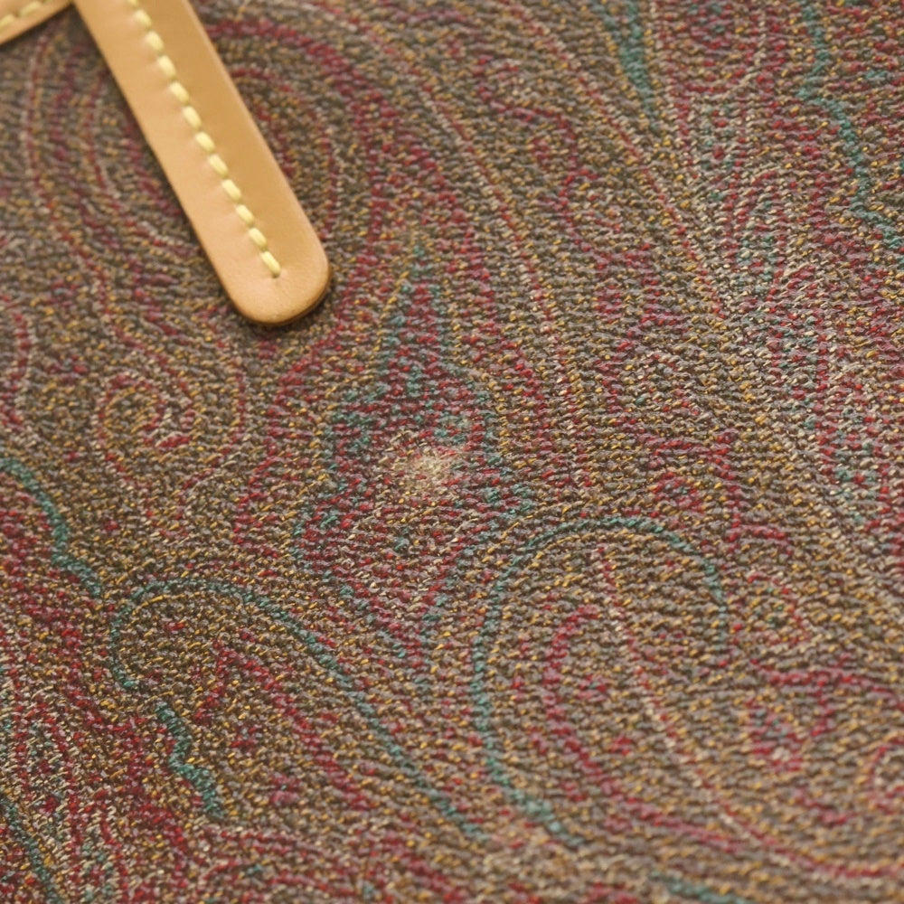 ETRO(エトロ) ペイズリー柄 レザー ハンドバッグ トートバッグ レッド レディース