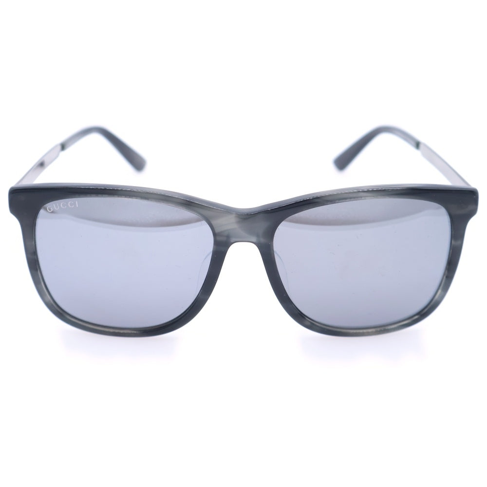 GUCCI(グッチ) シェリーライン カラーレンズ ウェリントン サングラス アイウェア メガネ 眼鏡 ブラック GG0078SK