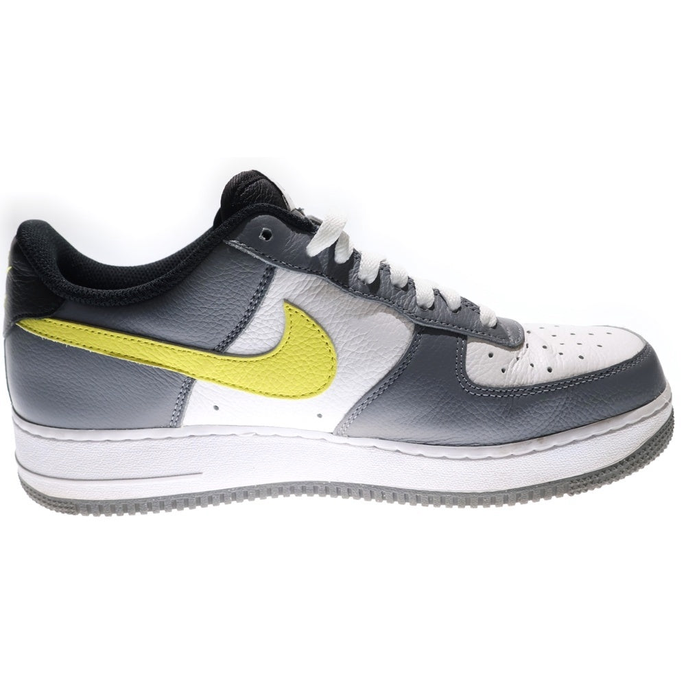NIKE(ナイキ) BY YOU AIR FORCE 1 バイユー エアフォース1 レザー ローカットスニーカー ホワイト/グレー/イエロー US9.5/27.5cm DN4162-991