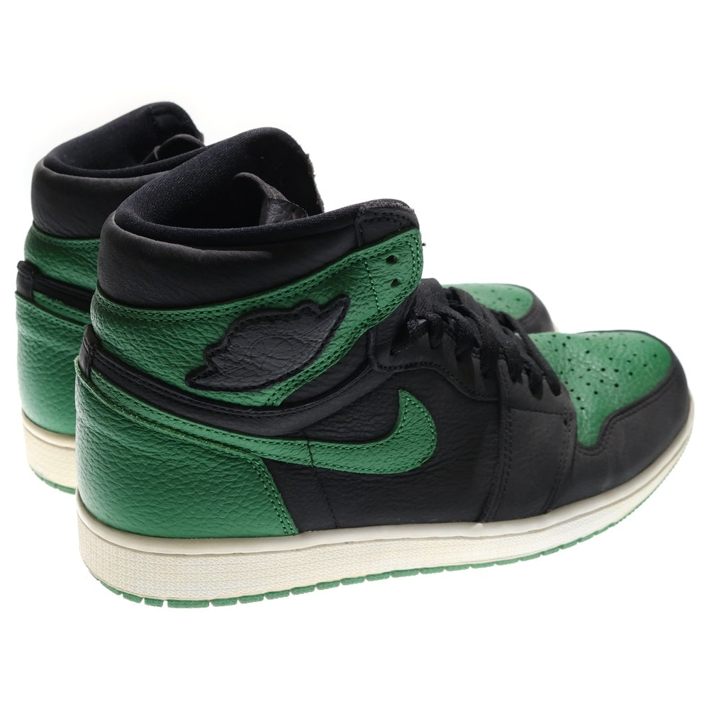 NIKE(ナイキ) AIR JORDAN 1 RETRO HIGH OG PINE GREEN 2020 エアジョーダン1 パイングリーン ハイカットスニーカー ブラック/グリーン US9.5/27.5cm 555088-030