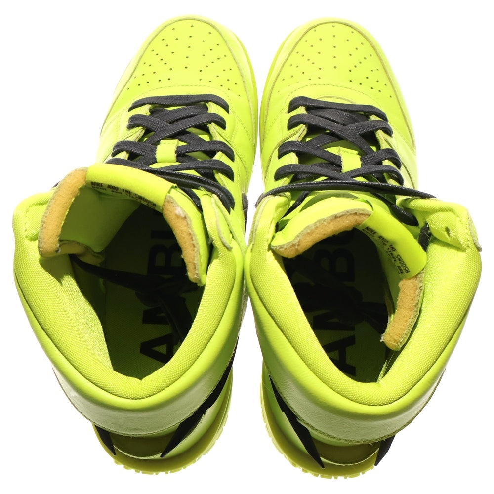 NIKE(ナイキ) ×AMBUSH DUNK HIGH FLASH LIME アンブッシュ ダンク フラッシュライム ハイカットスニーカー ネオングリーン US9.5/27.5cm CU7544-300