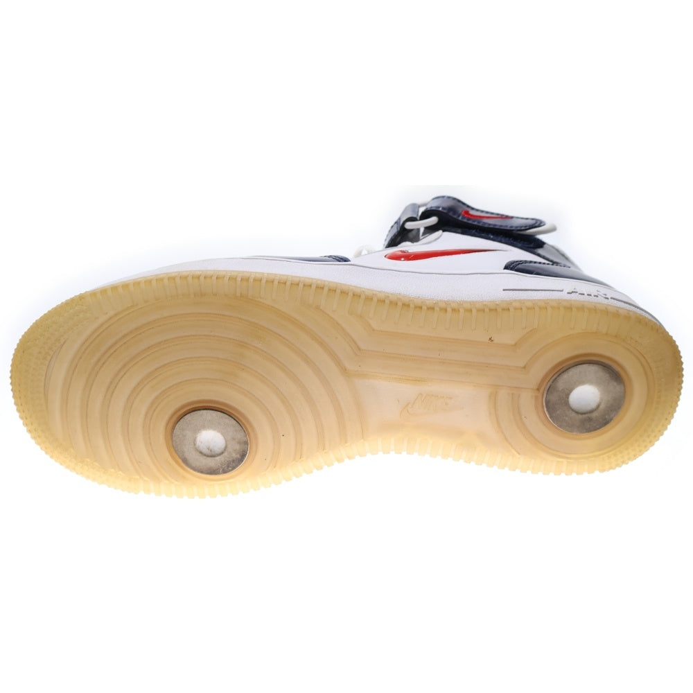 NIKE(ナイキ) AIR FORCE 1 MID QS エアフォース1 ミッドカットスニーカー ホワイト/ネイビー US9.5/27.5cm DH5623-101