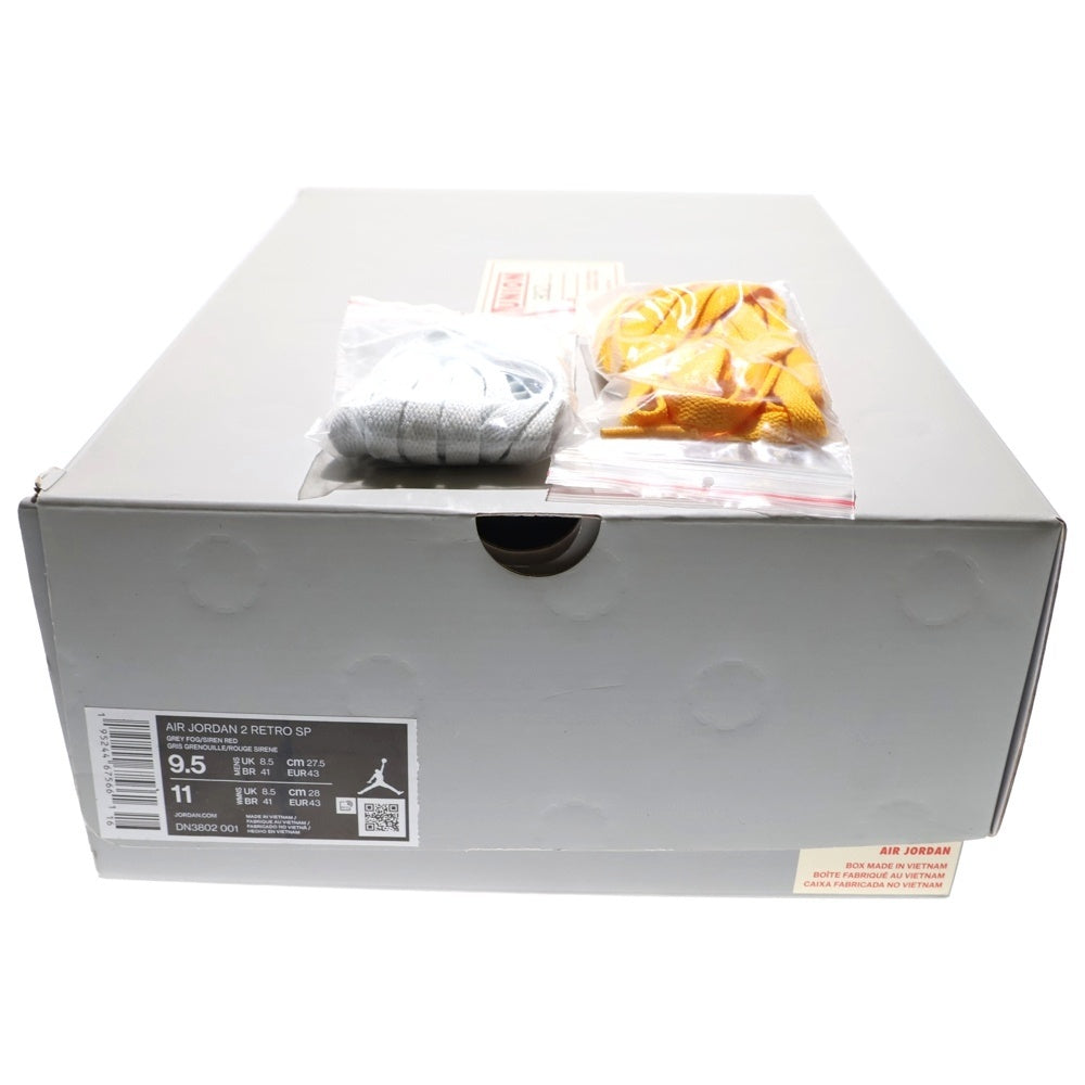 NIKE(ナイキ) ×UNION AIR JORDAN 2 ユニオン エアジョーダン2 ローカットスニーカー グレー US9.5/27.5cm DN3802-001