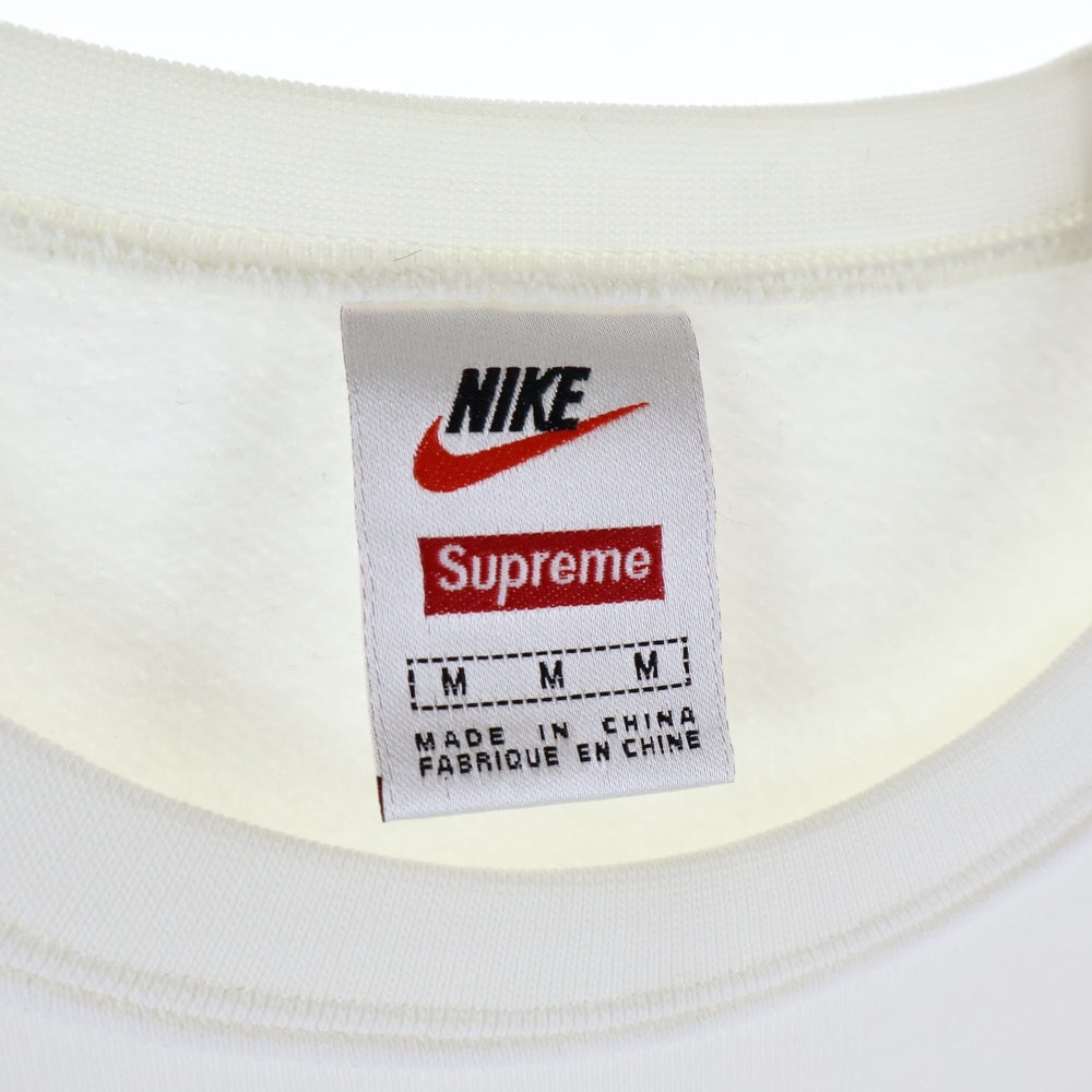 SUPREME(シュプリーム) 20AW ×NIKE Jewel Crewneck ナイキ ロゴ刺繍 クルーネック スウェット トレーナー ホワイト
