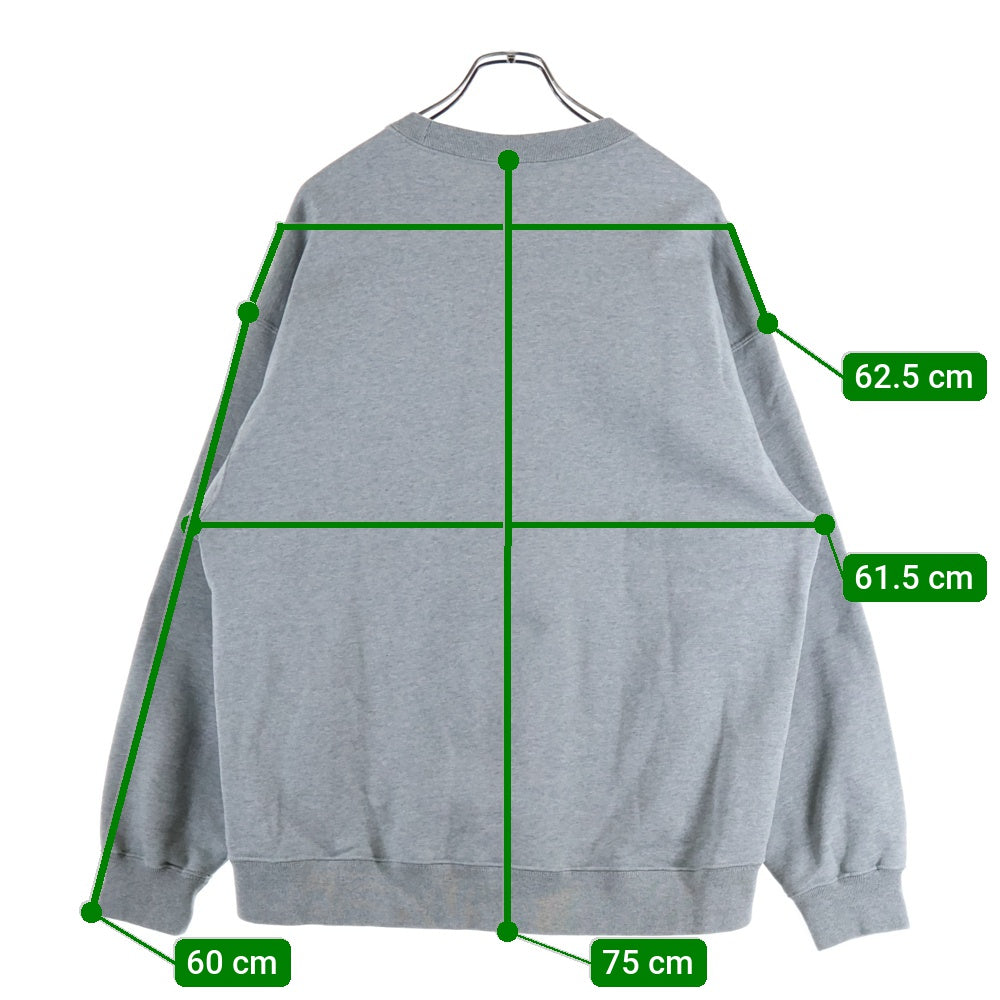 NIKE(ナイキ) 21SS ×Stussy International Crewneck Sweatshirt ステューシー インターナショナル ロゴ刺繍 クルーネック スウェット トレーナー グレー DC4198-050