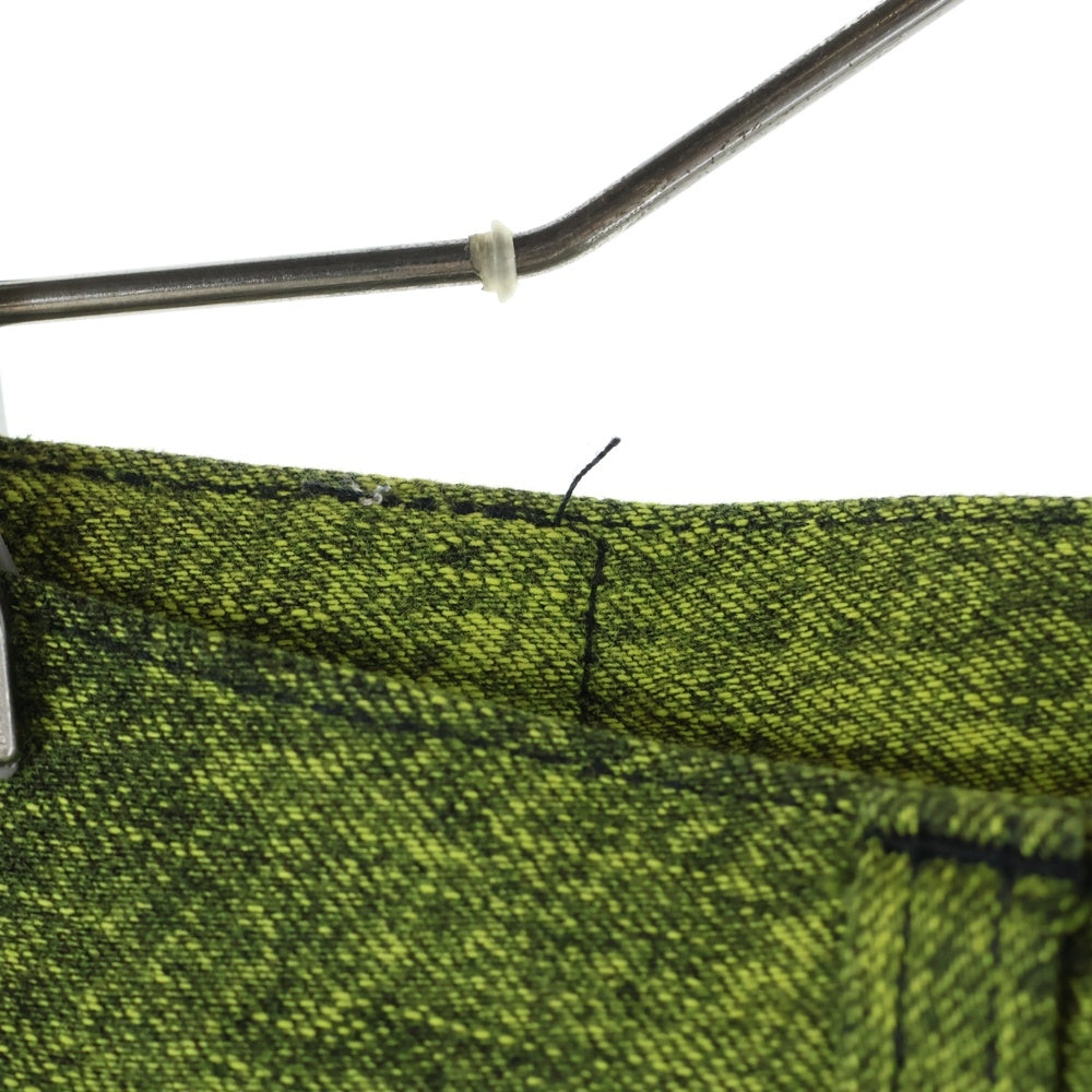 KIDILL(キディル) 23AW TUCK DENIM PANTS CHEMICAL WASH ケミカルウォッシュ タック ワイドデニムパンツ イエロー KL773