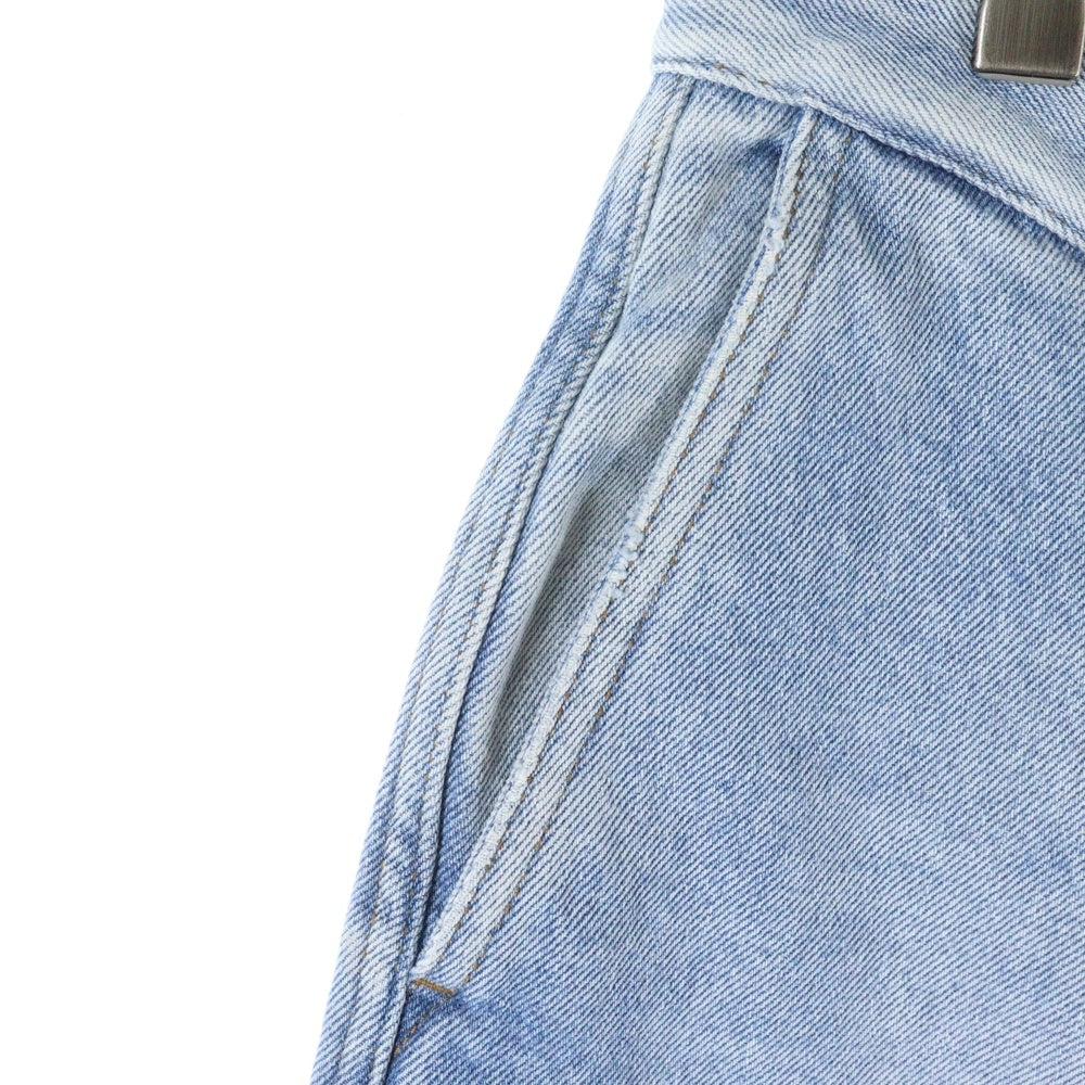 DRIES VAN NOTEN(ドリスヴァンノッテン) ダメージ加工 ジップフライ ワイド デニムパンツ インディゴ 242-010923-9391