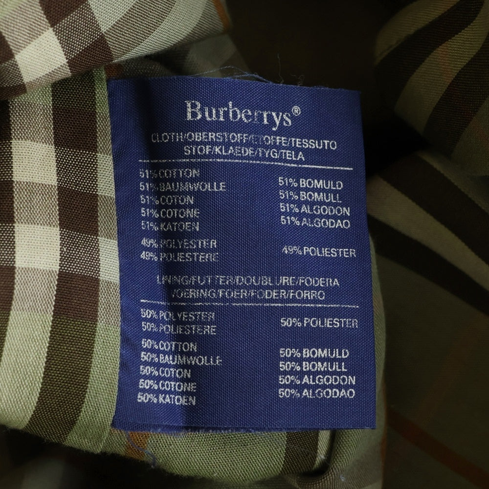 BURBERRYS(バーバリーズ) 裏地ノヴァチェック ステンカラーコート カーキ