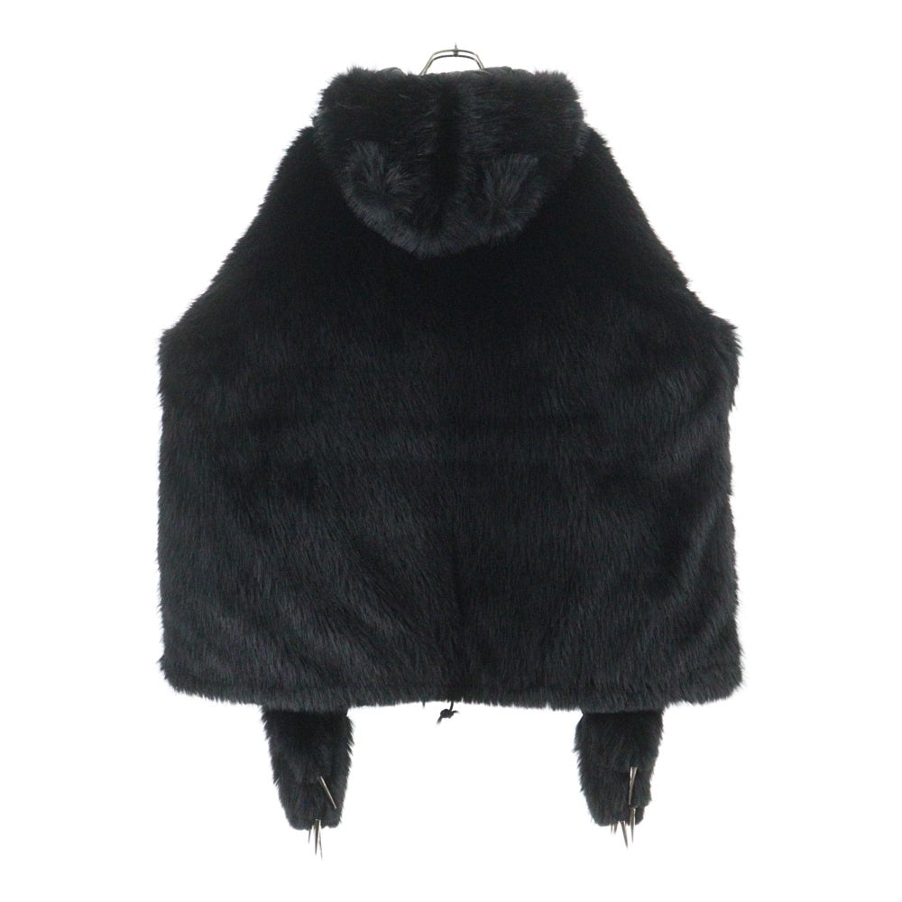 KIDILL(キディル) 24AW FAUX-FUR DEVIL JACKET デビル オーバーサイズ ジャケット ブラック KL862