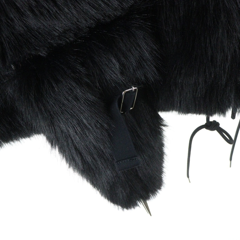 KIDILL(キディル) 24AW FAUX-FUR DEVIL JACKET デビル オーバーサイズ ジャケット ブラック KL862