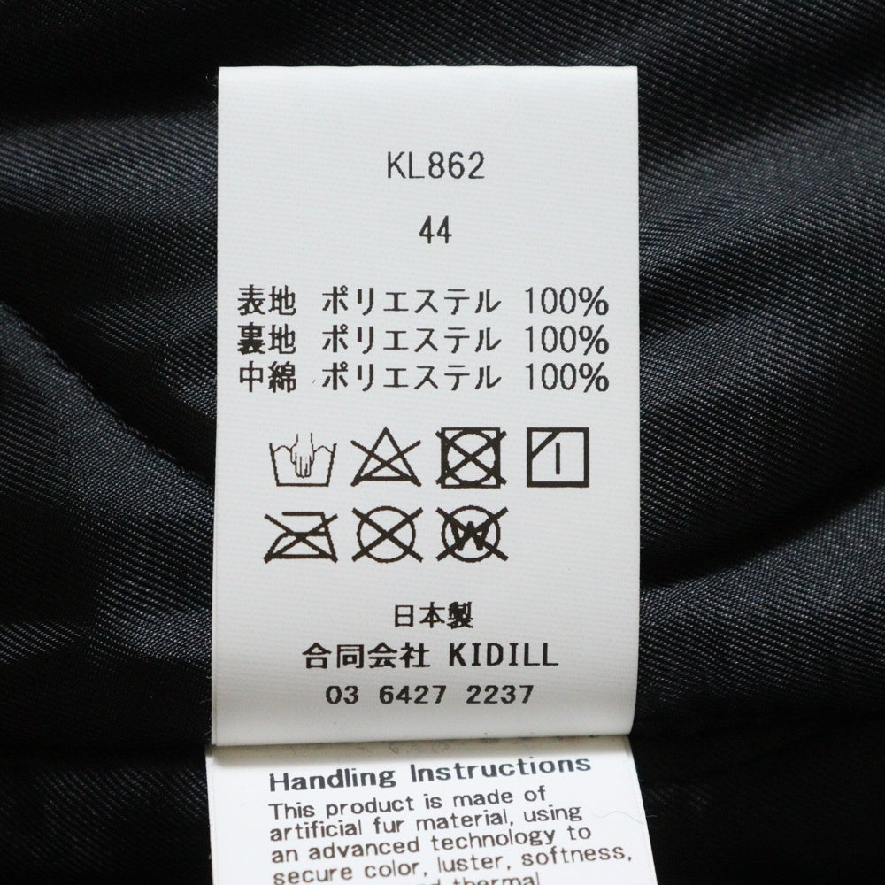 KIDILL(キディル) 24AW FAUX-FUR DEVIL JACKET デビル オーバーサイズ ジャケット ブラック KL862