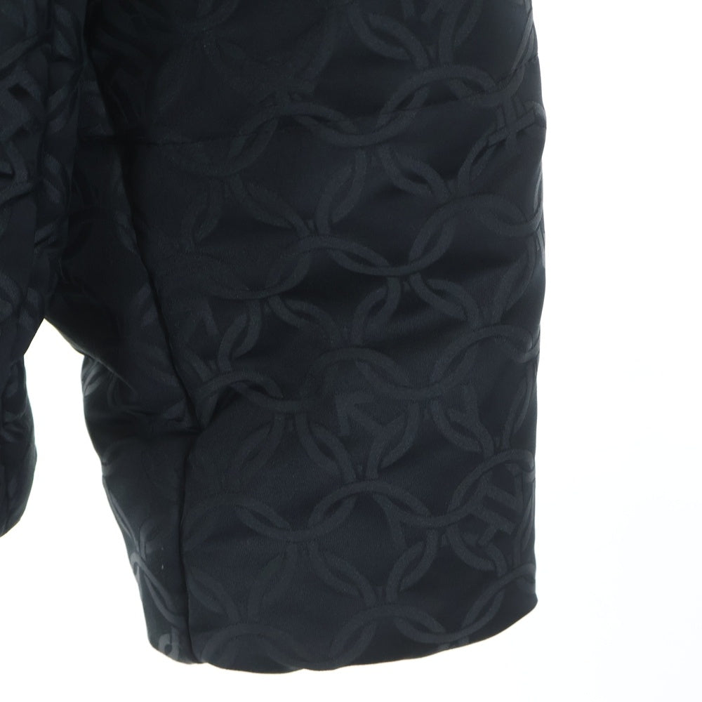 CHARLES JEFFREY LOVERBOY(チャールズジェフリーラバーボーイ) キティモノグラム 中綿 ポリエステル フード付き ジップアップ ジャケット ブラック