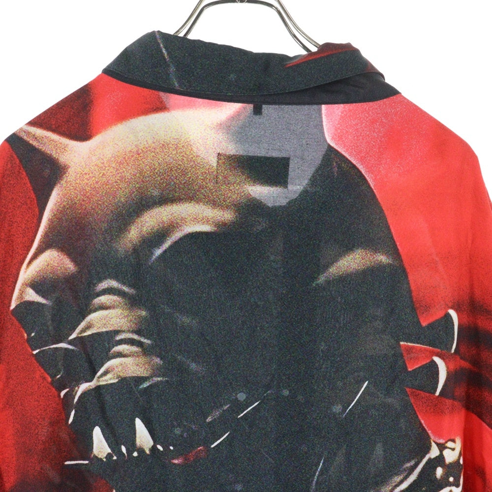 KIDILL(キディル) 25SS OVERSIZED SHIRT キュプラ オーバーサイズ 長袖シャツ ブラック/レッド KL930