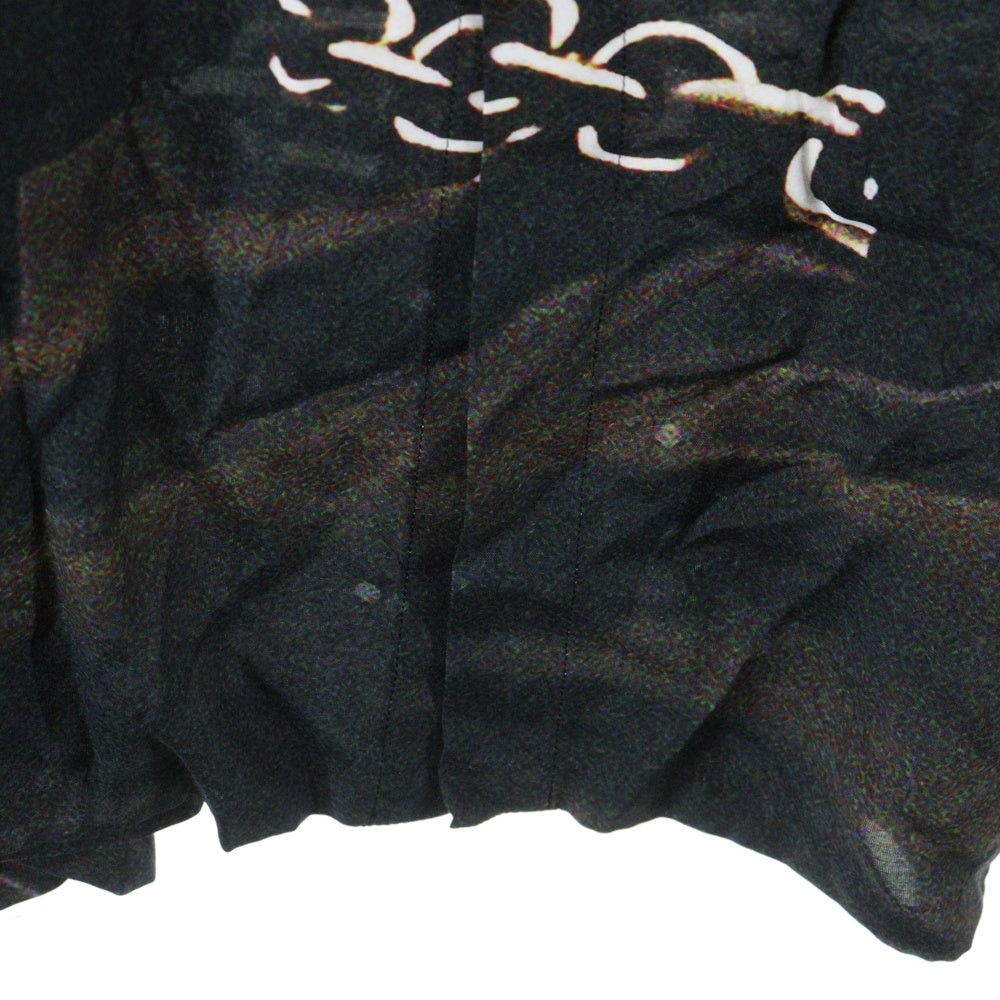 KIDILL(キディル) 25SS OVERSIZED SHIRT キュプラ オーバーサイズ 長袖シャツ ブラック/レッド KL930