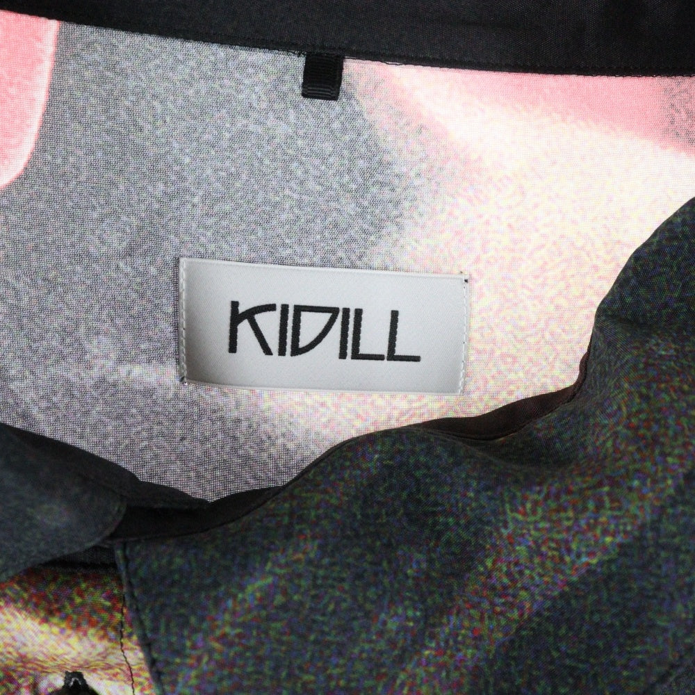 KIDILL(キディル) 25SS OVERSIZED SHIRT キュプラ オーバーサイズ 長袖シャツ ブラック/レッド KL930