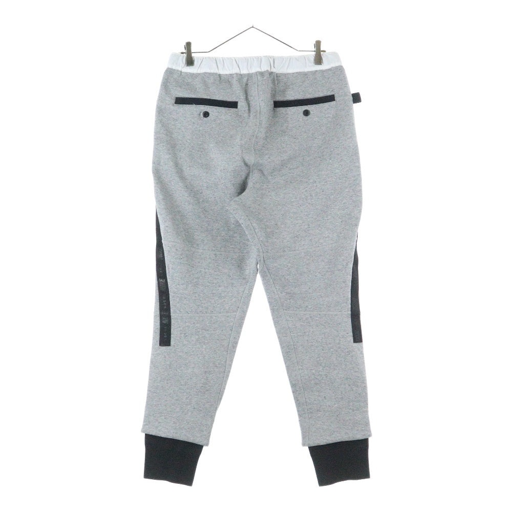 NIKE(ナイキ) 20AW ×sacai FLEECE PANTS サカイ ナイロン切替 ウエストベルト フリース スウェットパンツ グレー CZ4698