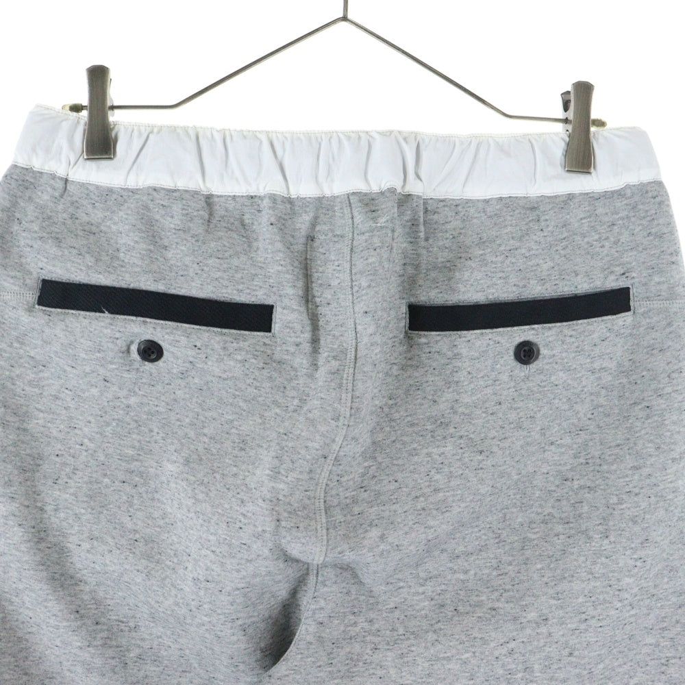 NIKE(ナイキ) 20AW ×sacai FLEECE PANTS サカイ ナイロン切替 ウエストベルト フリース スウェットパンツ グレー CZ4698