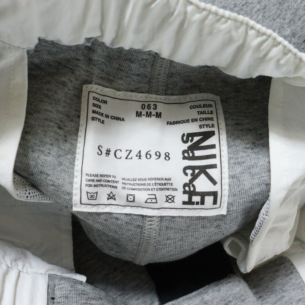 NIKE(ナイキ) 20AW ×sacai FLEECE PANTS サカイ ナイロン切替 ウエストベルト フリース スウェットパンツ グレー CZ4698