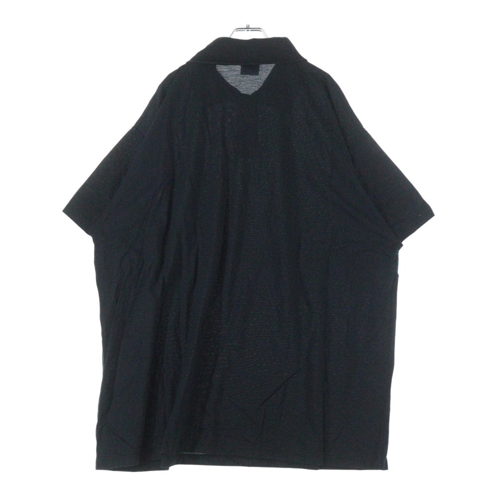 BALENCIAGA(バレンシアガ) 24AW ×ebay OVERSIZED POLO イーベイ ロゴプリント オーバーサイズ 半袖ポロシャツ ブラック 817418 TRVD5