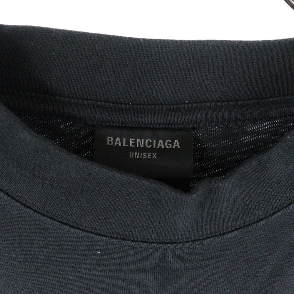 BALENCIAGA(バレンシアガ) ×ebay イーベイ ロゴ刺繍 クルーネック 半袖Tシャツ カットソー ブラック 787349 TRVE8