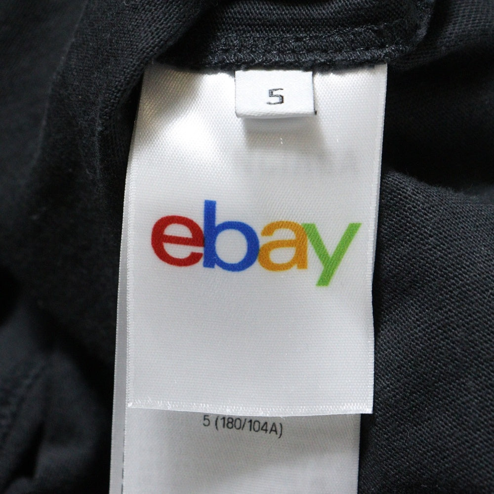 BALENCIAGA(バレンシアガ) ×ebay イーベイ ロゴ刺繍 クルーネック 半袖Tシャツ カットソー ブラック 787349 TRVE8