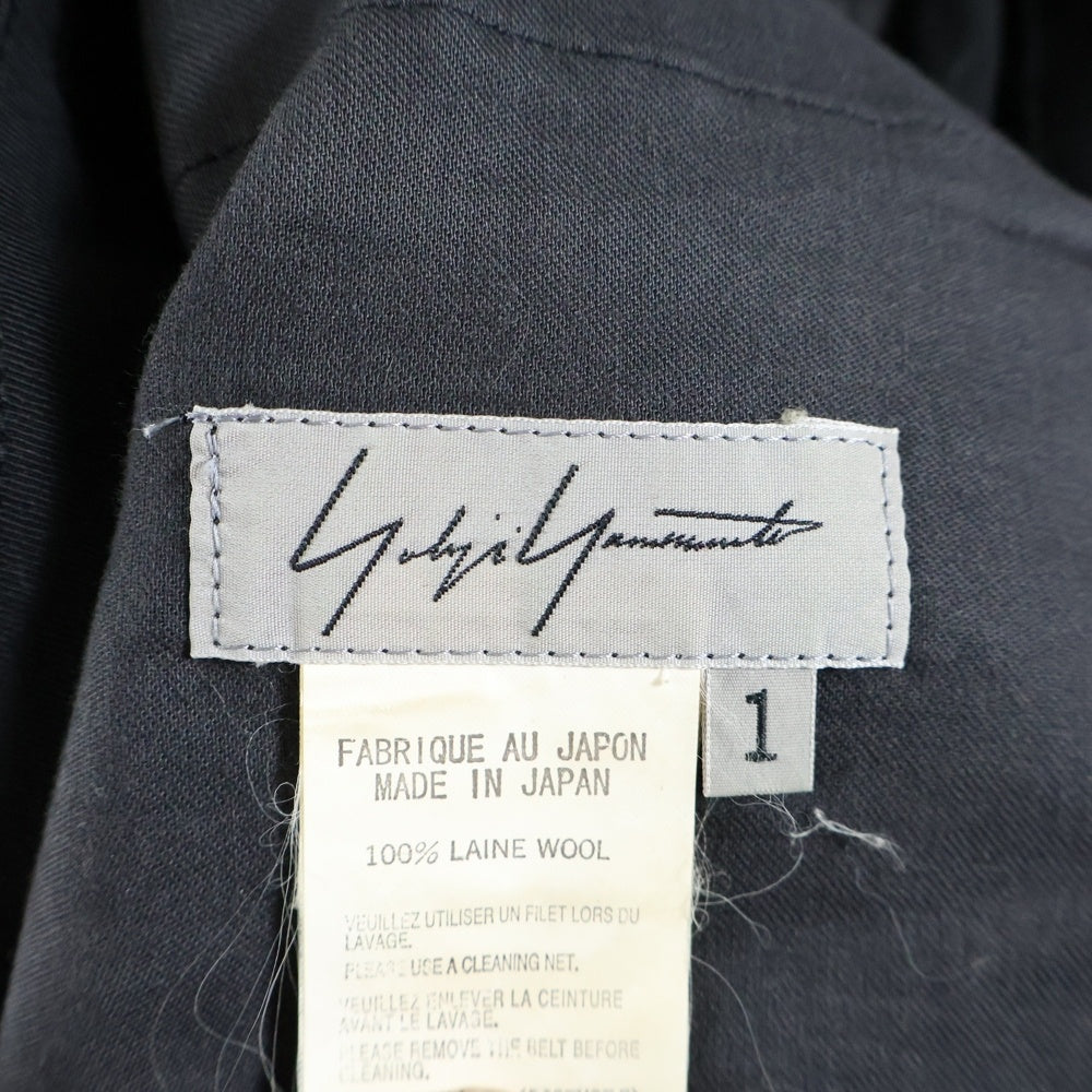 Yohji Yamamoto(ヨウジヤマモト) レインウール スラックス ロングパンツ ブラック FR-P01-100 レディース