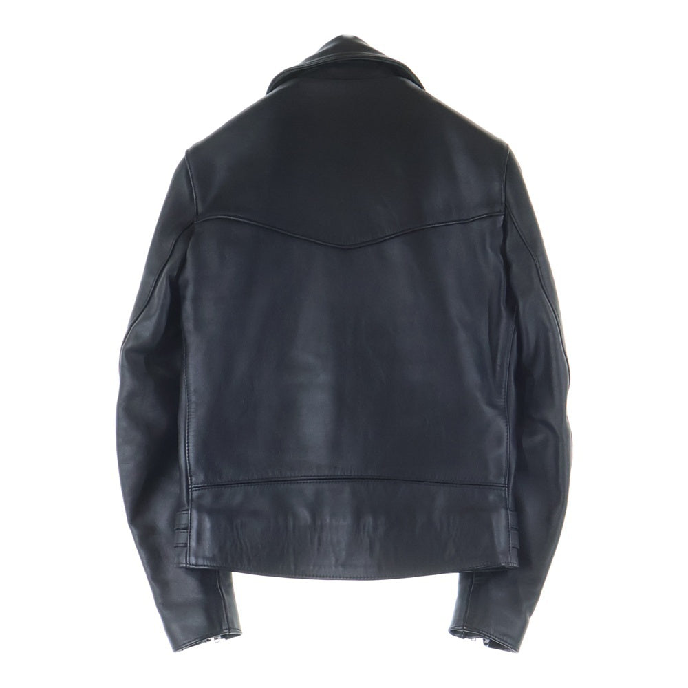 Lewis Leathers(ルイスレザー) LIGHTNING TIGHT FIT COW HIDE ライトニング タイトフィット キルティング レザー ラダブルイダースジャケット ブラック/レッド 391T