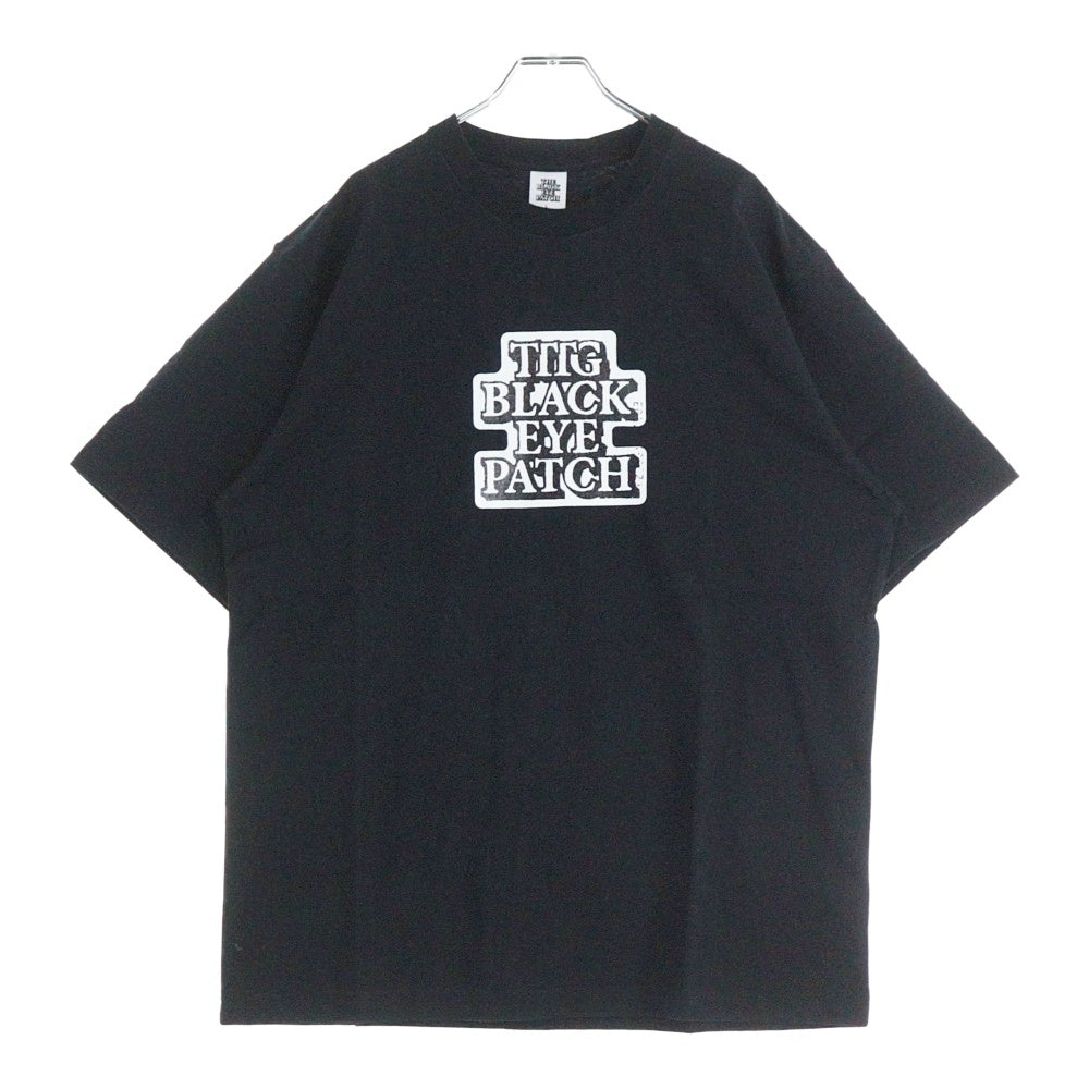 THE BLACK EYE PATCH(ブラックアイパッチ) ×TTTG OG LABEL TEE To The Top Gang フロントロゴ クルーネック半袖Tシャツ カットソー ブラック BEPSS25EI48