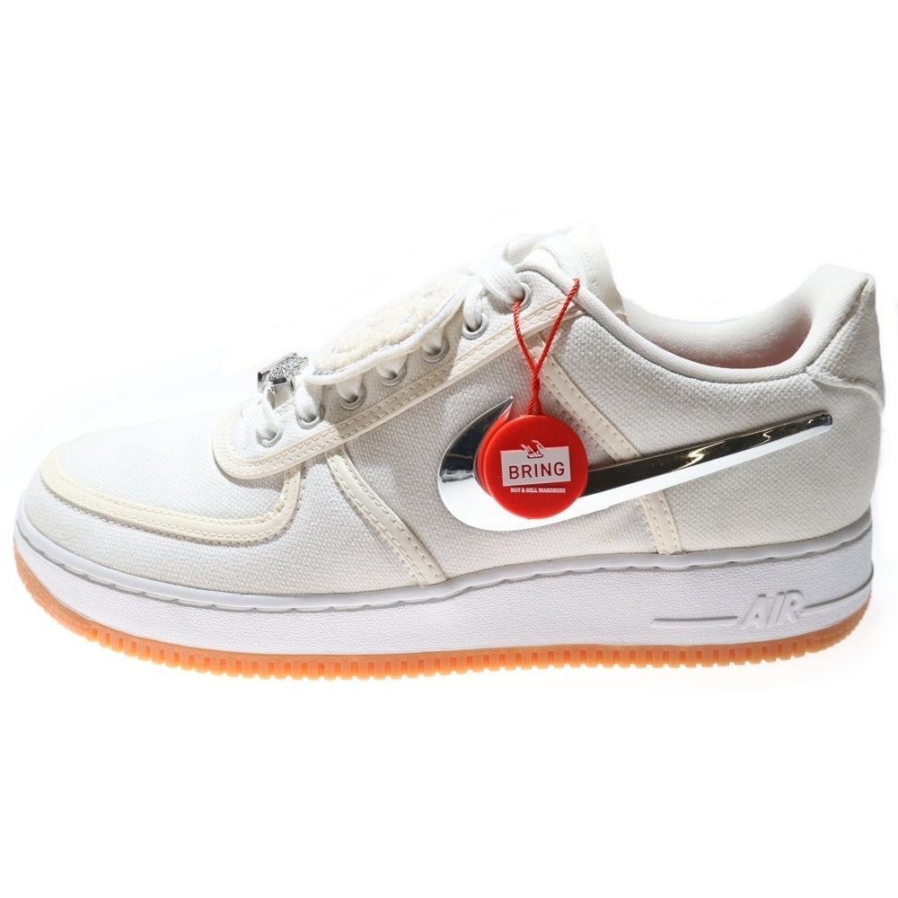 NIKE(ナイキ) ×TRAVIS SCOTT AIR FORCE 1 LOW AF100 トラヴィススコット エアフォース 1 ローカットスニーカー ホワイト US9.5/27.5cm AQ4211-100