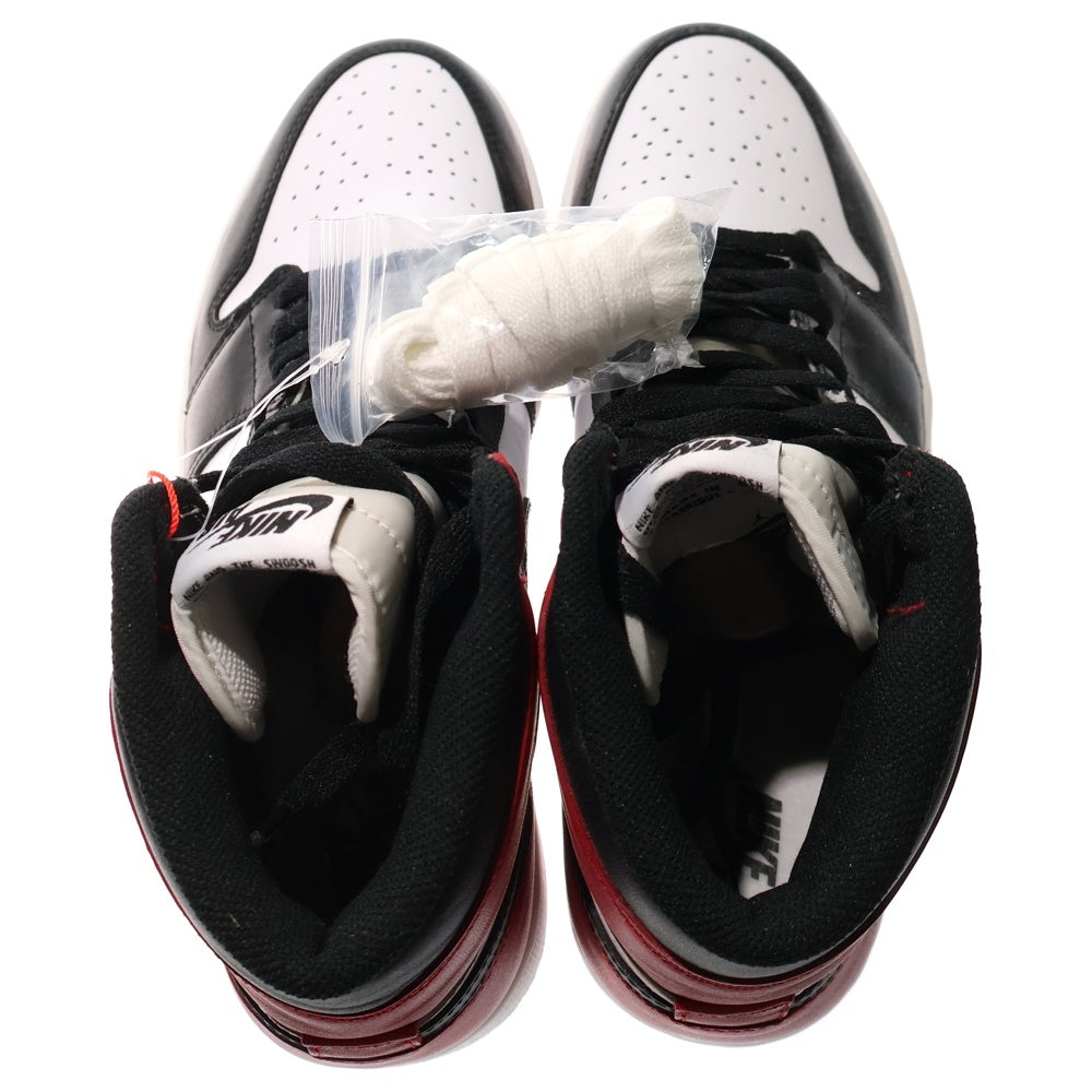 NIKE(ナイキ) 【観賞用 2013年製】 AIR JORDAN1 RETRO HIGH OG エアジョーダン1 ハイカットスニーカー つま黒 ブラック/レッド/ホワイト US9.5/27.5cm 555088-184