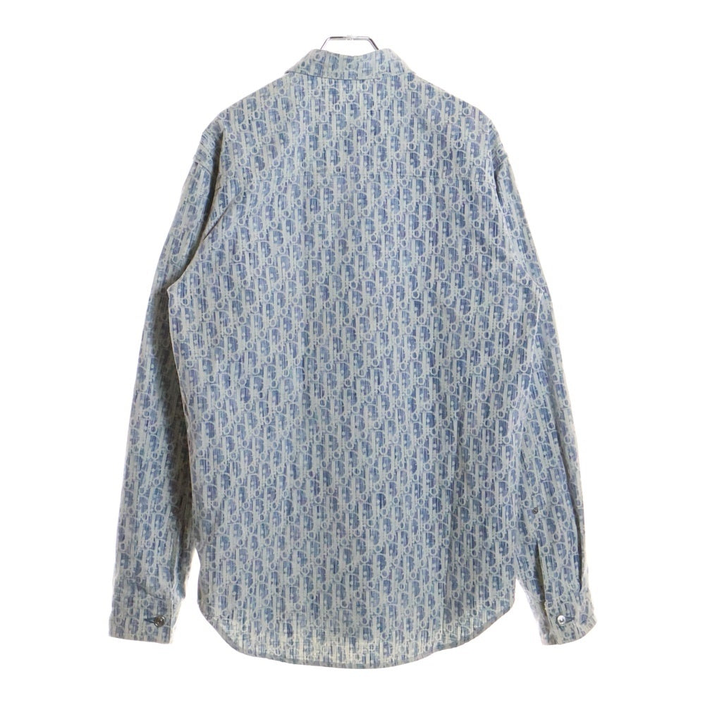 DIOR(ディオール) 20AW オブリーク総柄 デニム 長袖シャツ インディゴ 013D585BY989