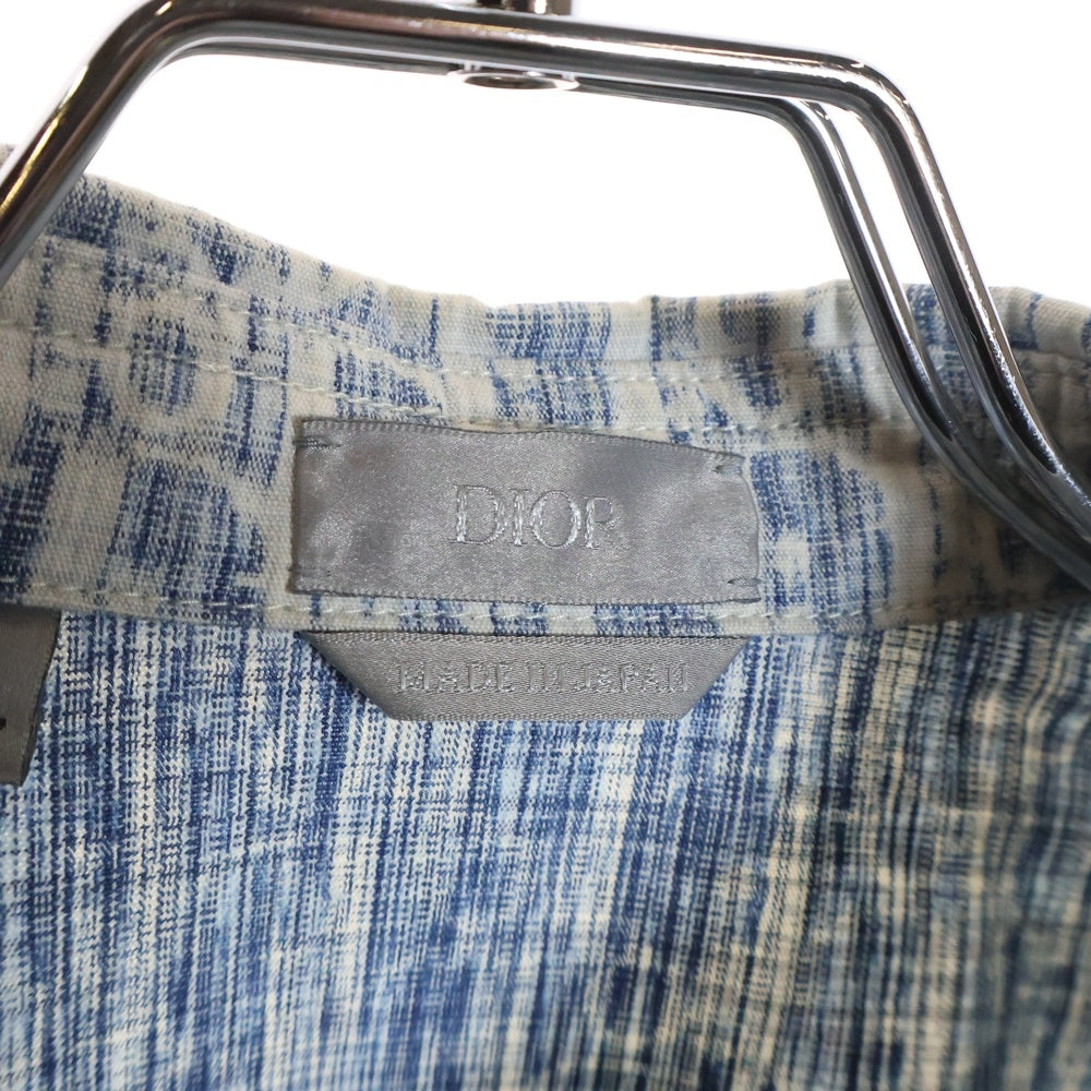 DIOR(ディオール) 20AW オブリーク総柄 デニム 長袖シャツ インディゴ 013D585BY989