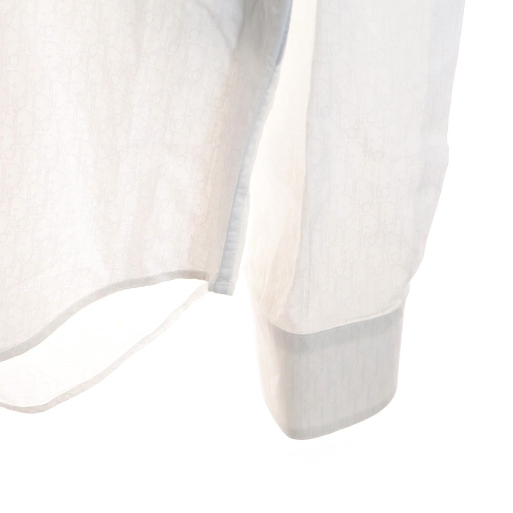 DIOR(ディオール) 23AW オブリーク総柄 コットン 長袖シャツ ホワイト 013C501A4743